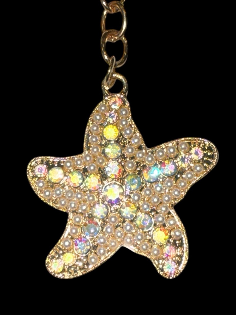 FASHION Gold-tone Starfish Keychain/Bag Charm - NWT